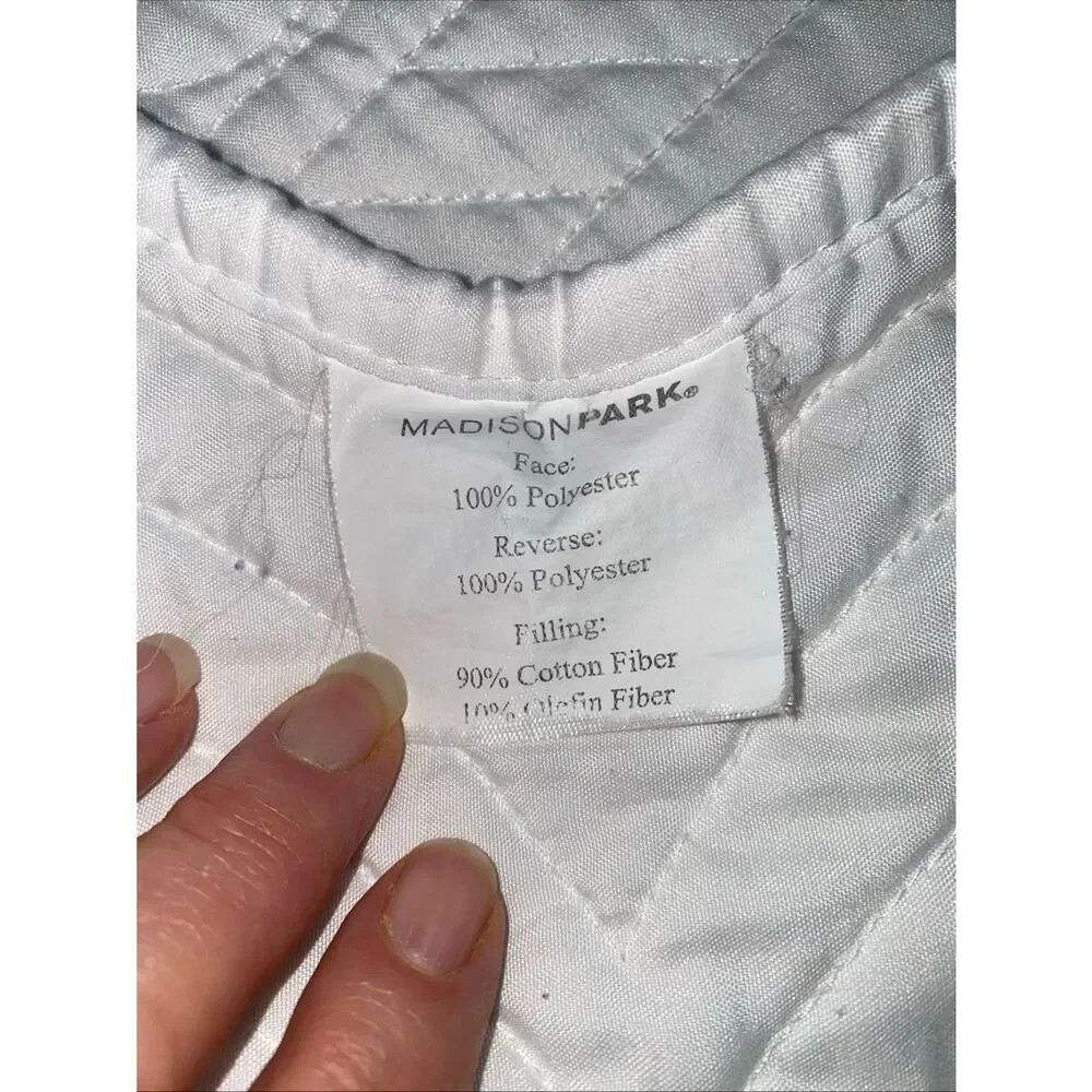 Madison Park White Quilted Comforter King